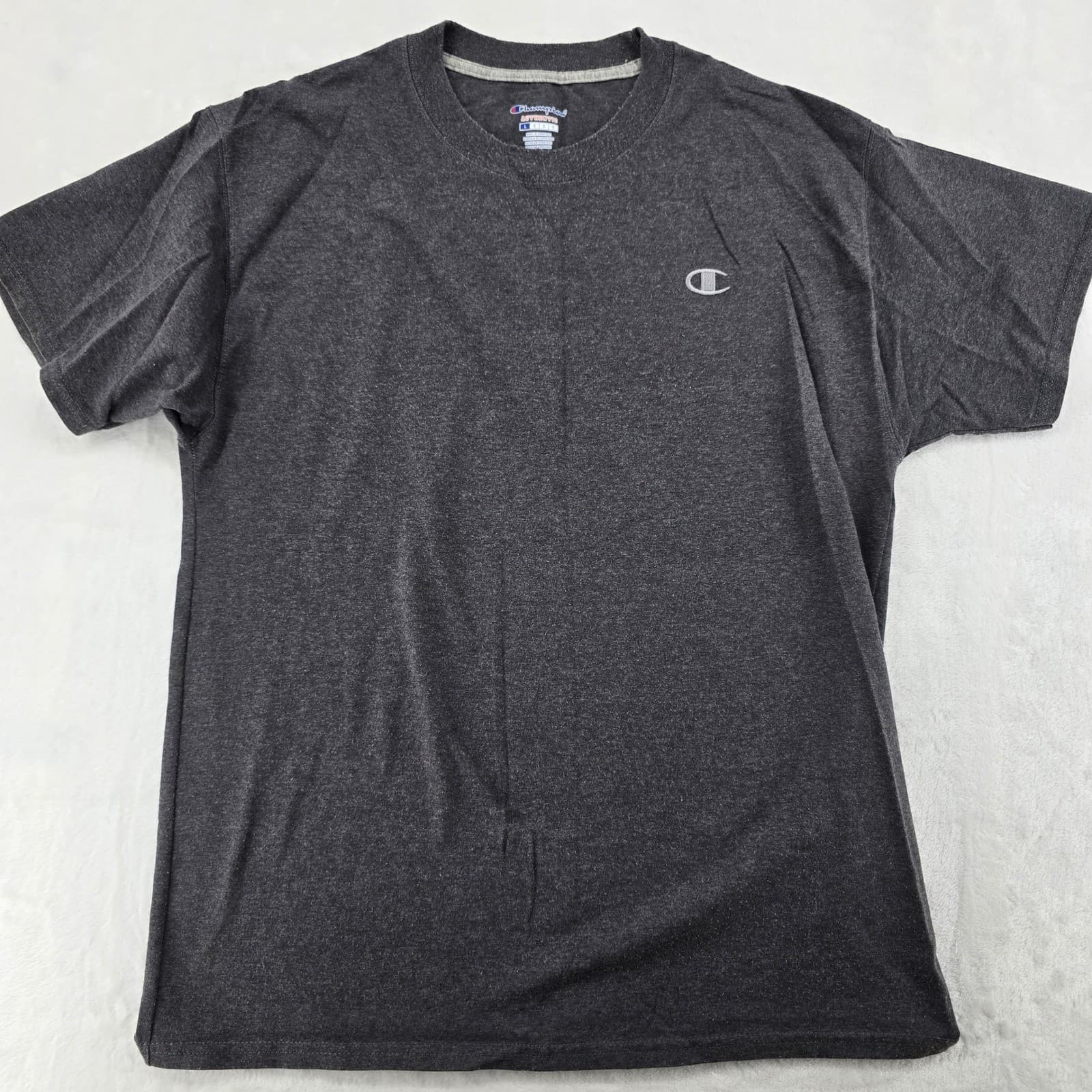 Champion T-Shirt Womens L Tee Charcoal Gray Heather Authentic Athletic