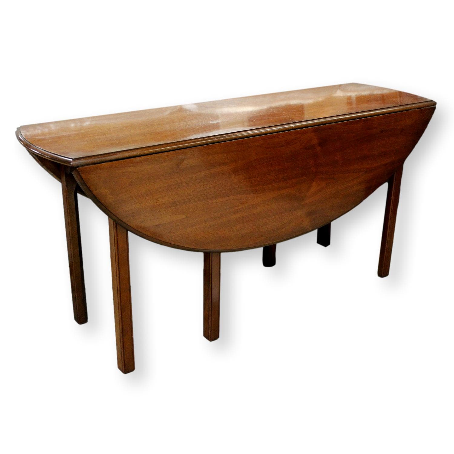 Wright Table Company Dropleaf Console Table - Mahogany Finish