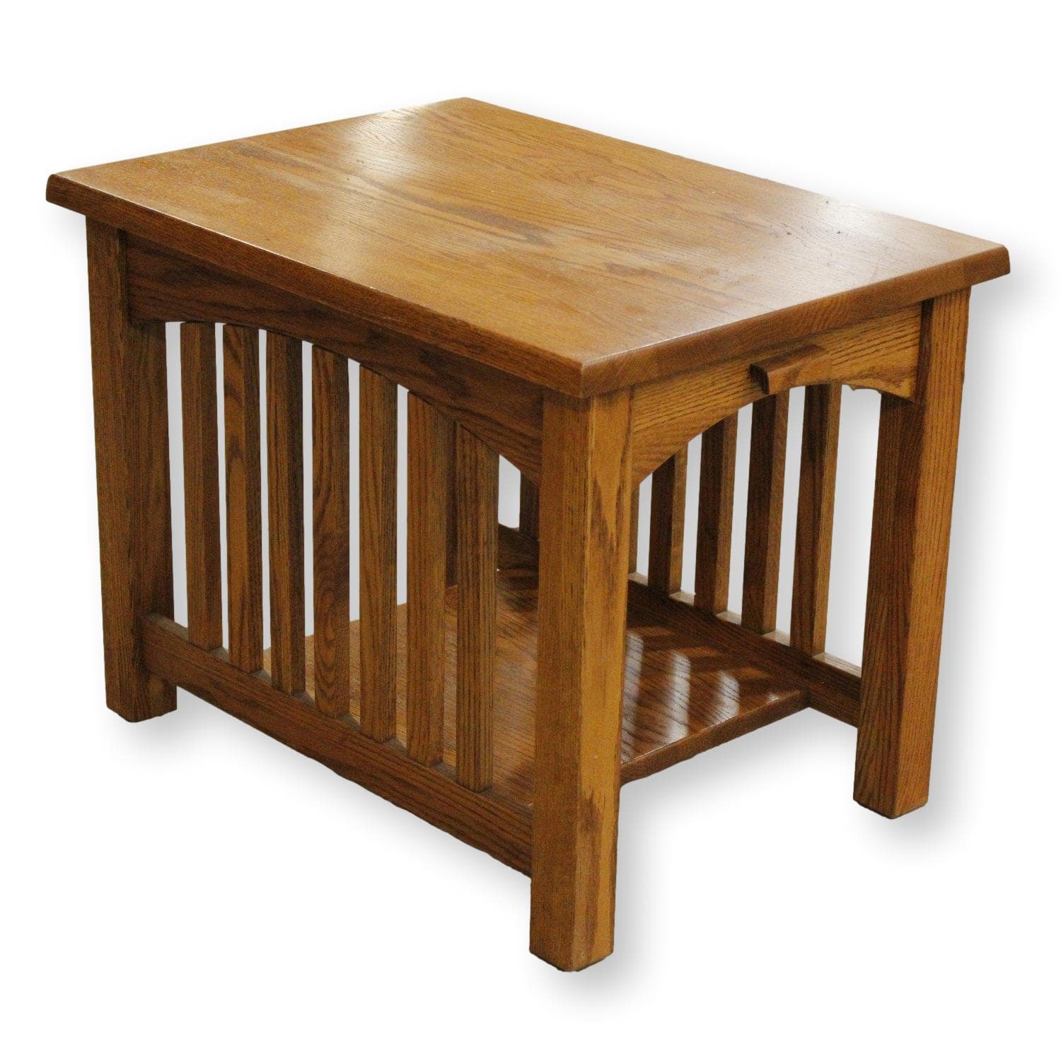 Mission Oak End Table w/Drawer - Honey