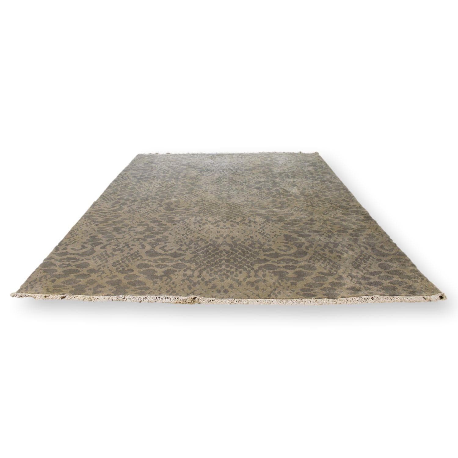 Williams Sonoma 8' 10'' X 12' 4'' Gray Print Wool Area Rug