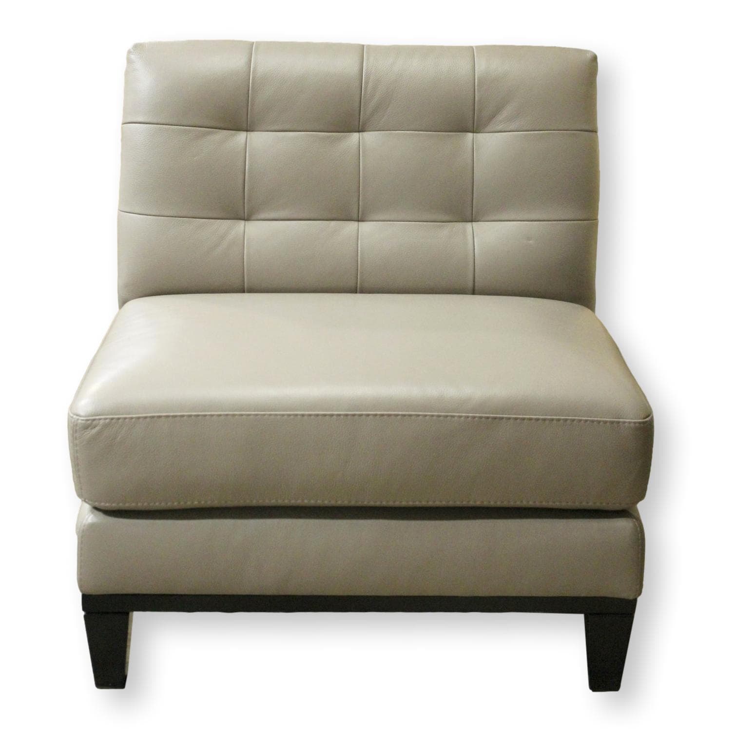 Chateau d'Ax Taupe Leather Slipper Chair - Taupe