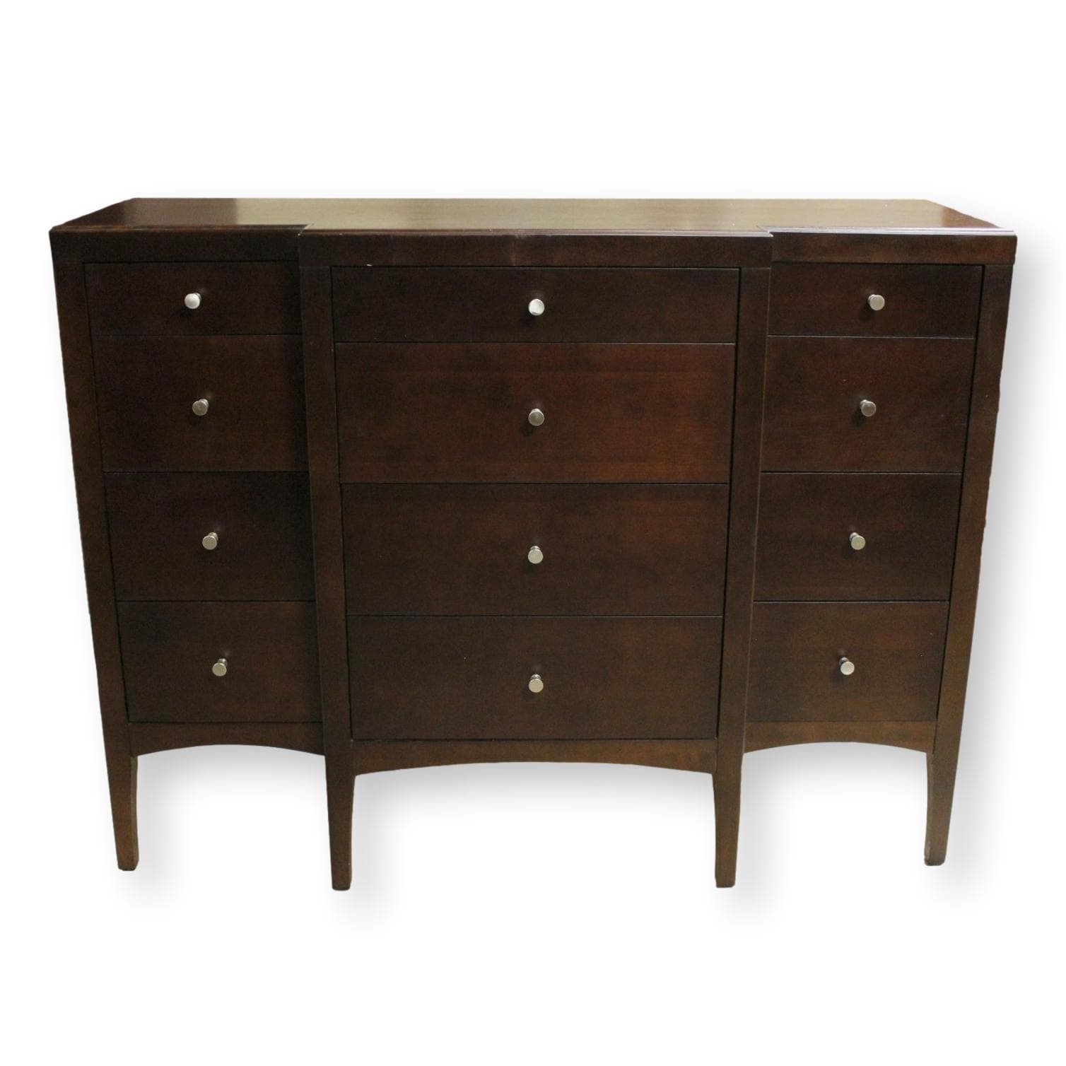 Modern Dark Finish 12 Drawer Dresser - Dark Finish
