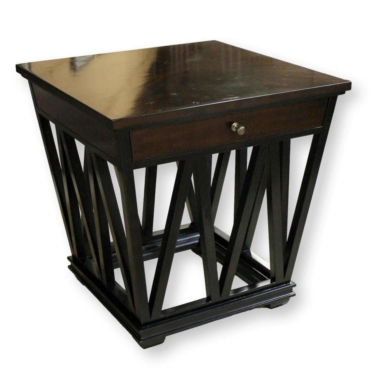 Stanley Furniture Black & Walnut Accent Table - Two-Tone