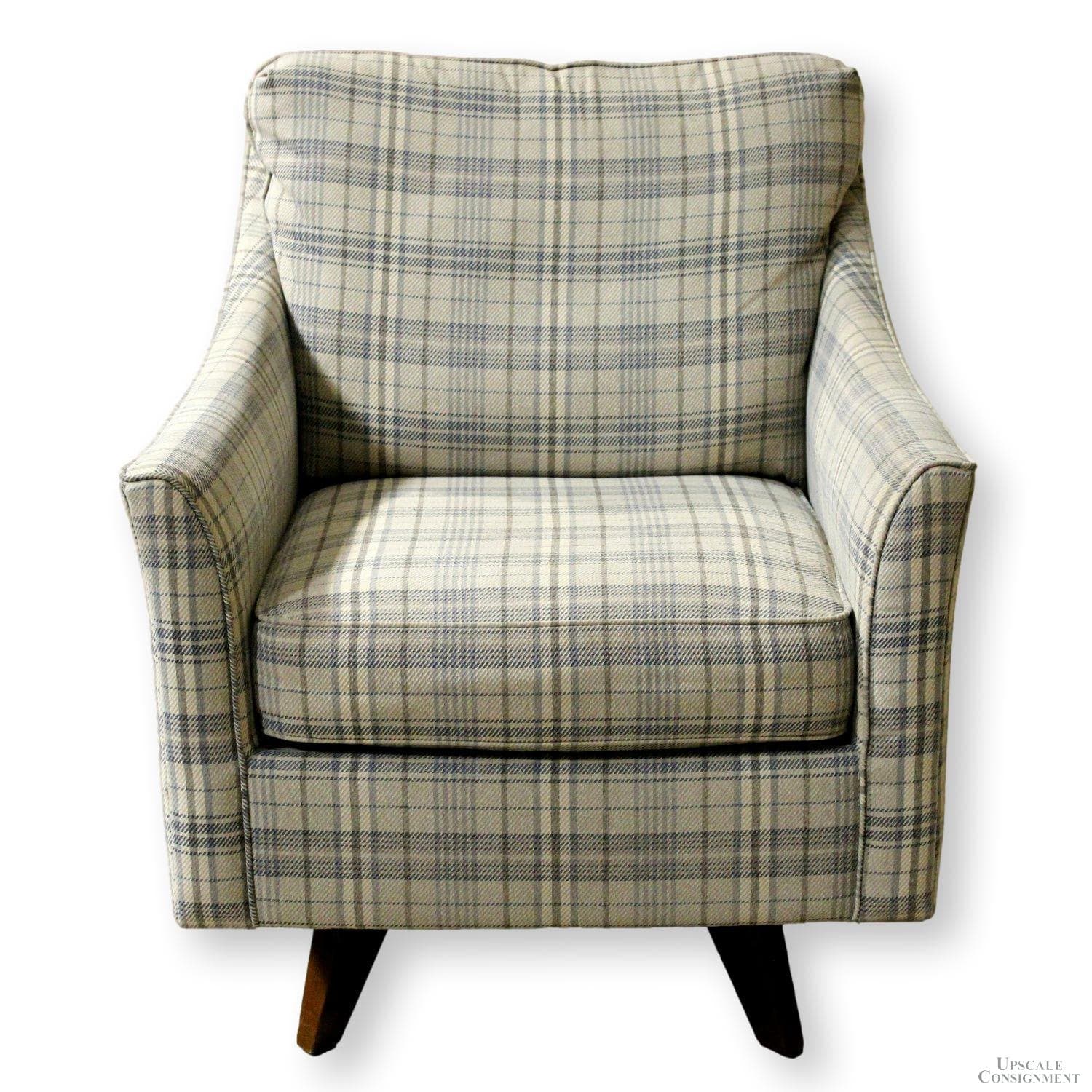 La-Z-Boy Plaid Swivel Club Chair