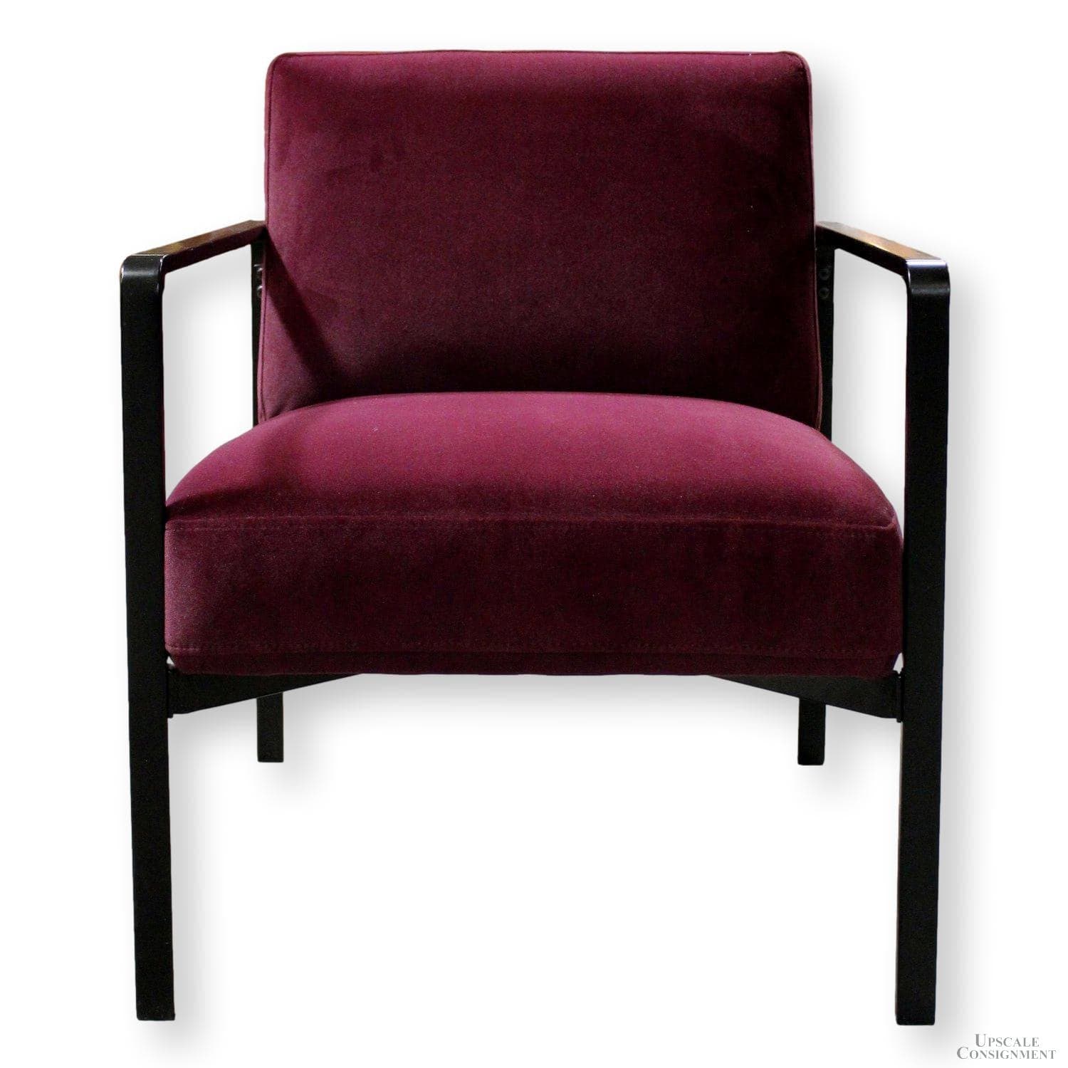 Purple Velour Accent Chair w/Metal Frame - Purple