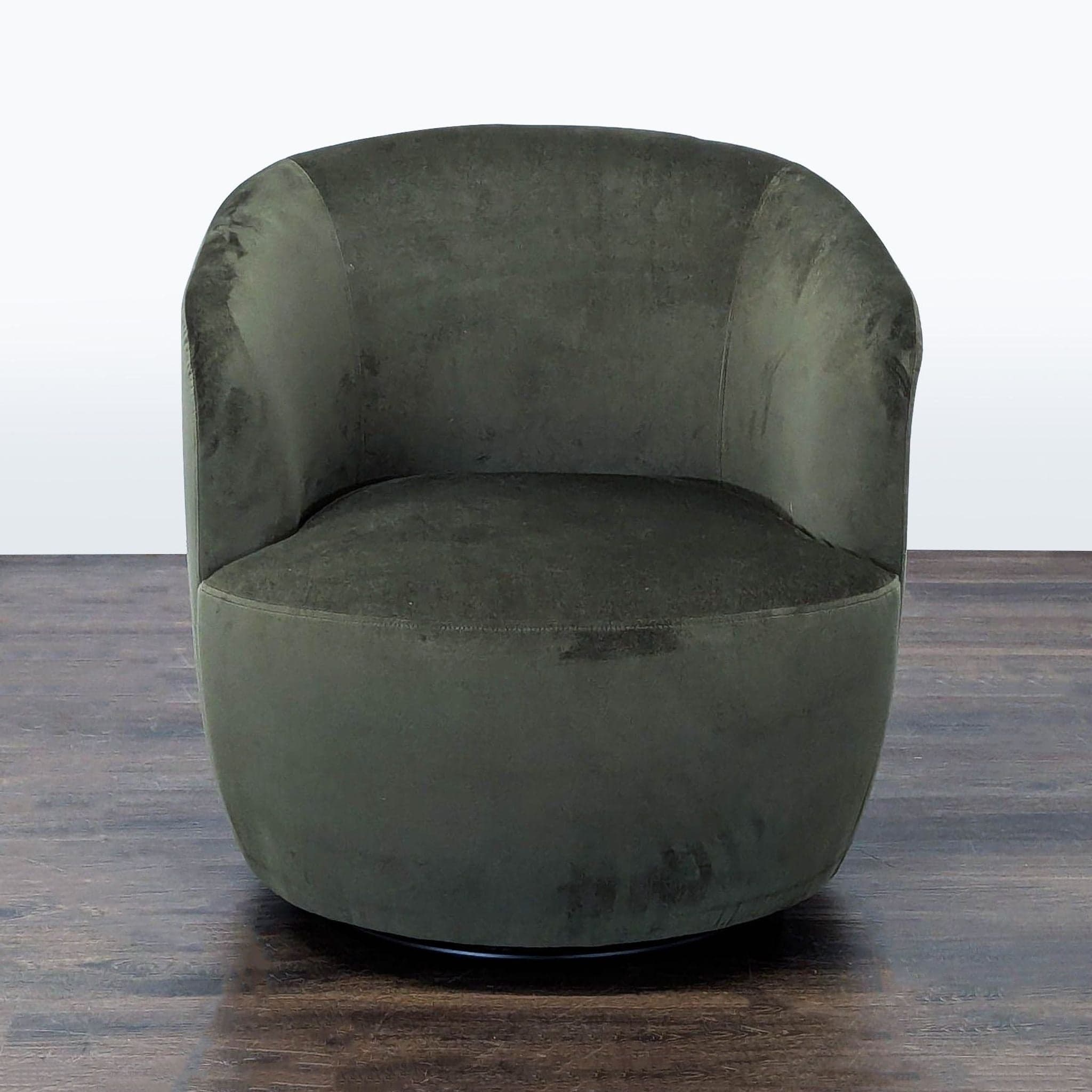 Modern Dark Green Swivel Lounge Chair – Comfortable and Stylish Accent Seating
