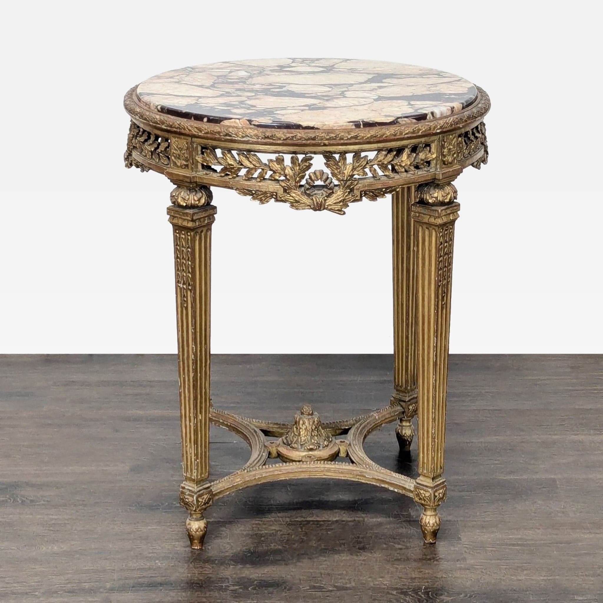 Antique Marble Top Side Table