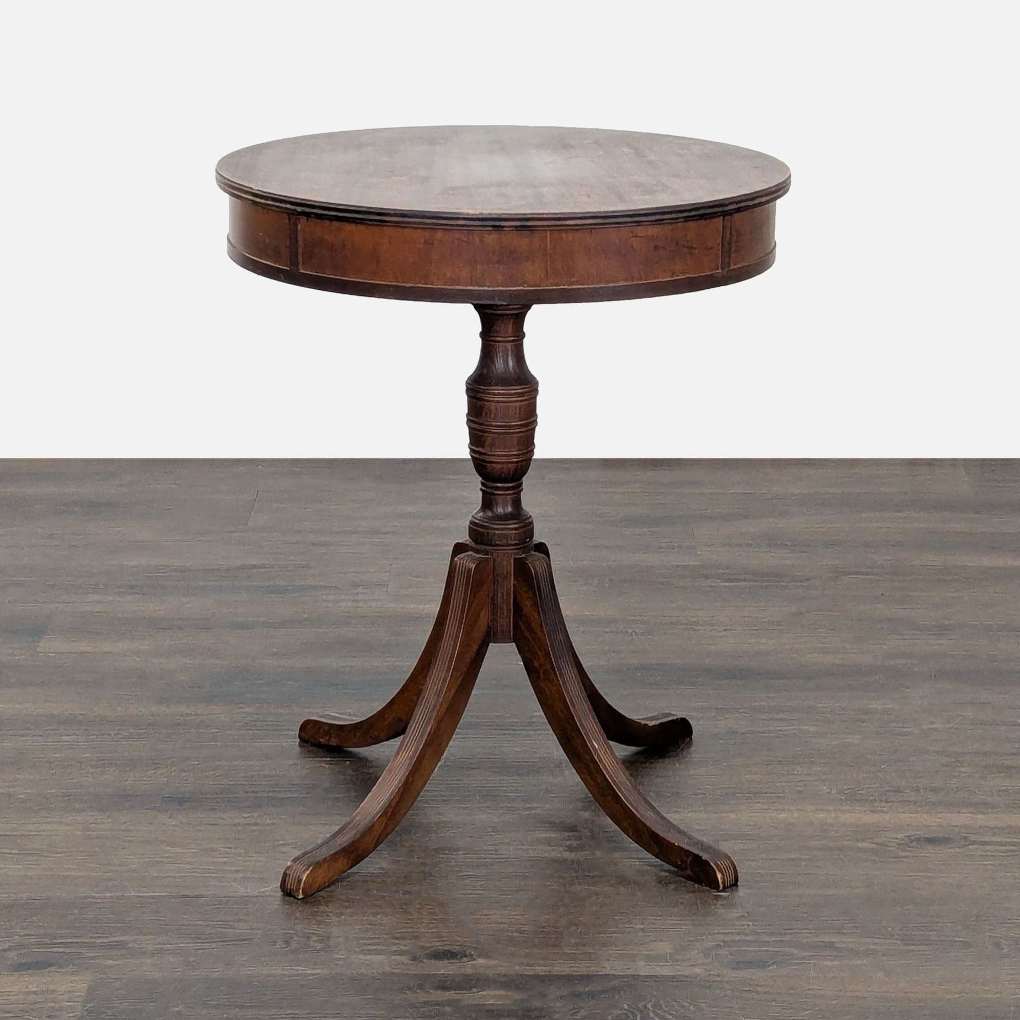 Barker Brothers Drum Pedestal End Table