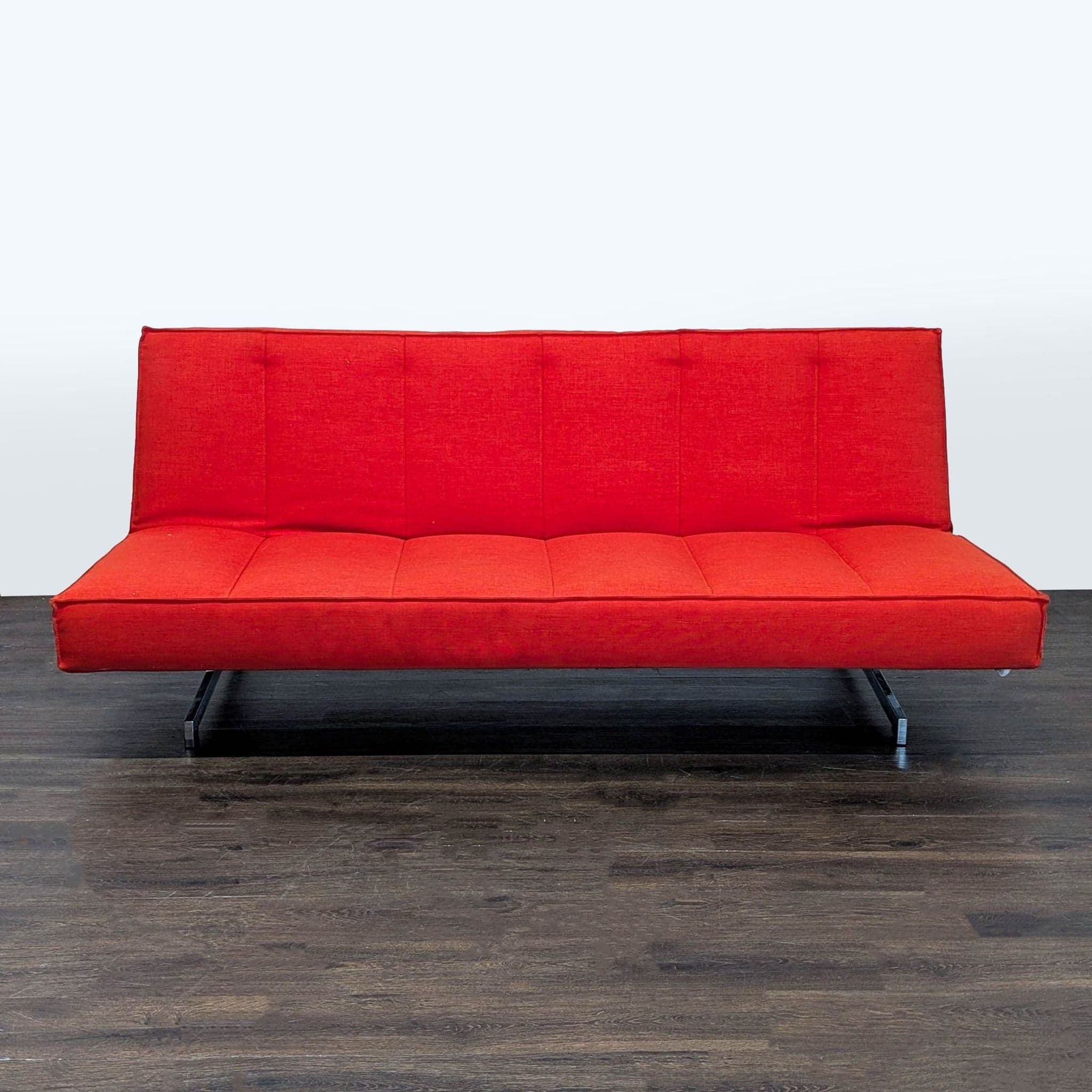 CB2 Modern Red Sleeper Sofa Convertible Futon