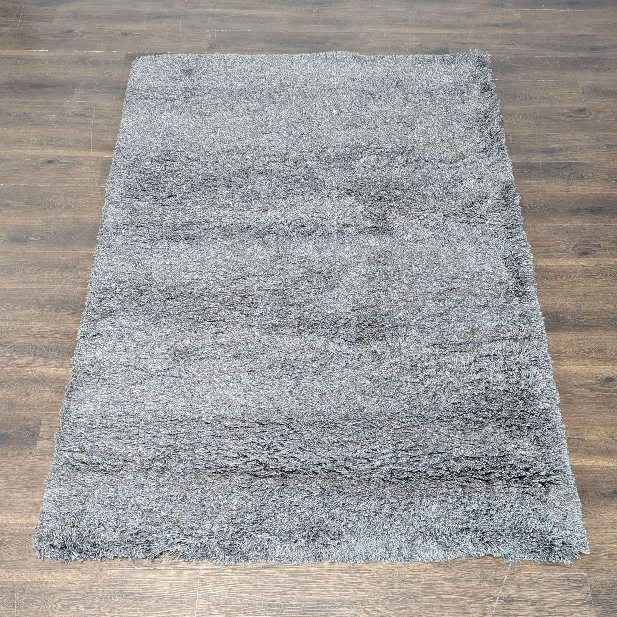 IKEA GÅSER Gray High-Pile Shag Area Rug, 5’7” × 7’10”