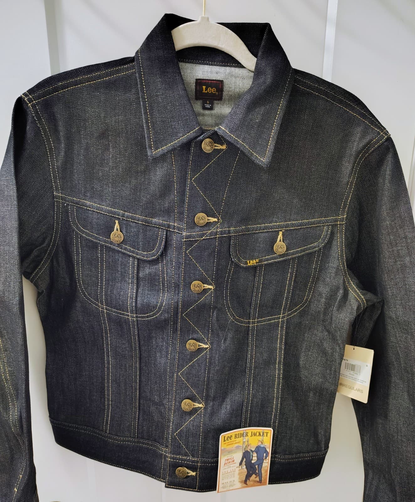 Lee Rigid Rider Twill Denim Cowboy Jacket Reissue 101-J, Small, NWT, MSRP $329