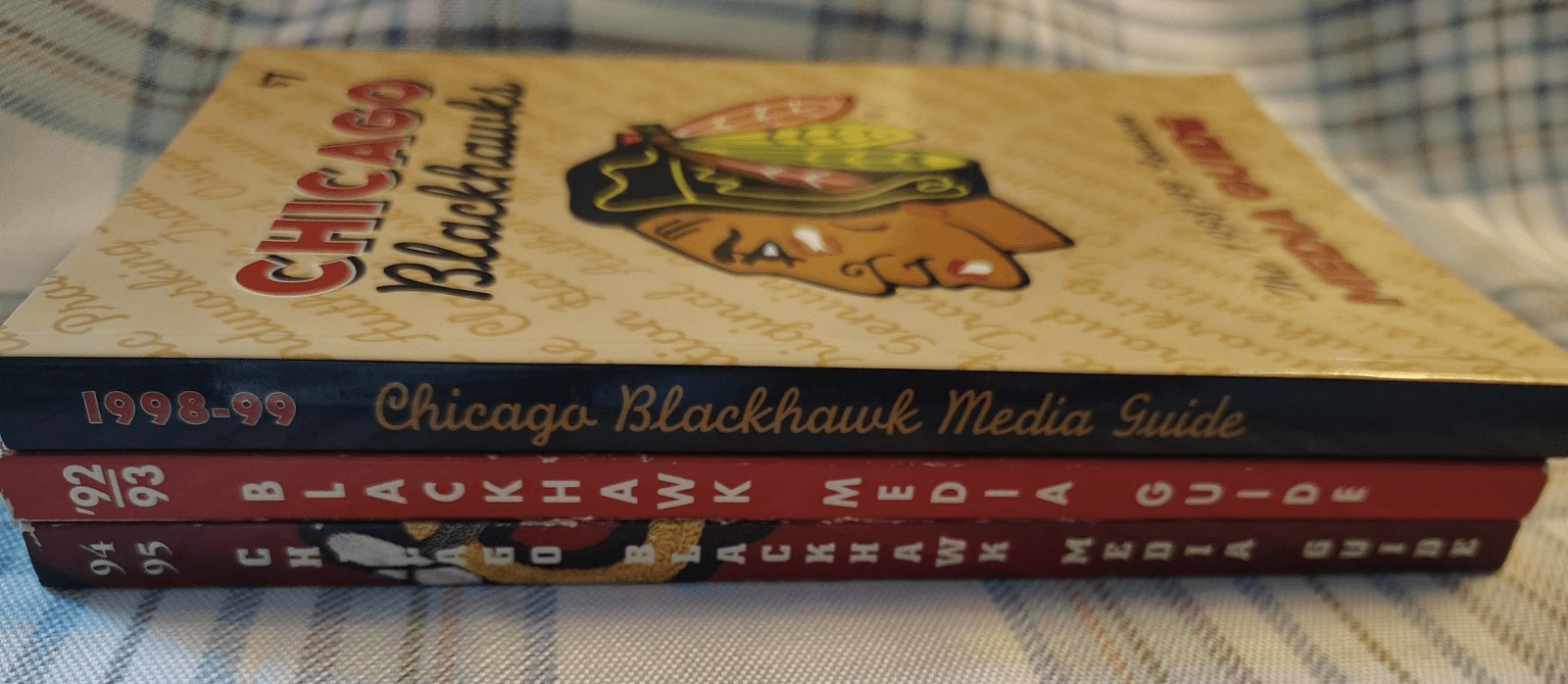 SET of 3 Chicago Blackhawks Media Guide/Record Book, 92-93, 94-95, 98-99