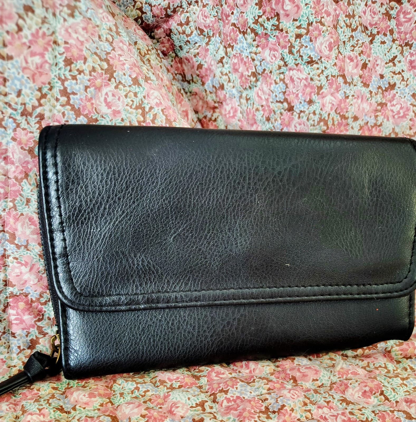 Black Soft Faux Leather Wallet RFID Blocking