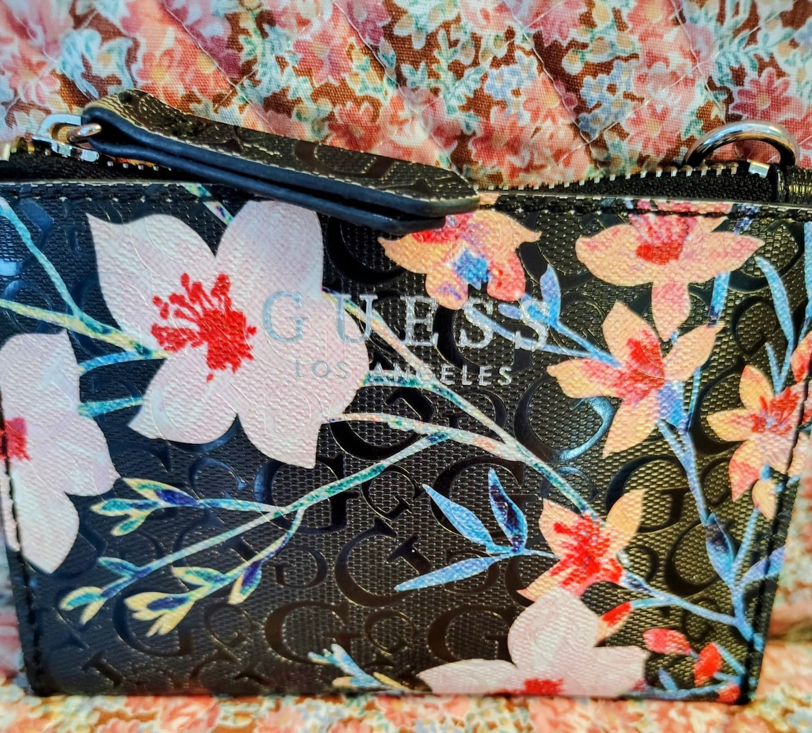 Guess Black Floral Wallet
