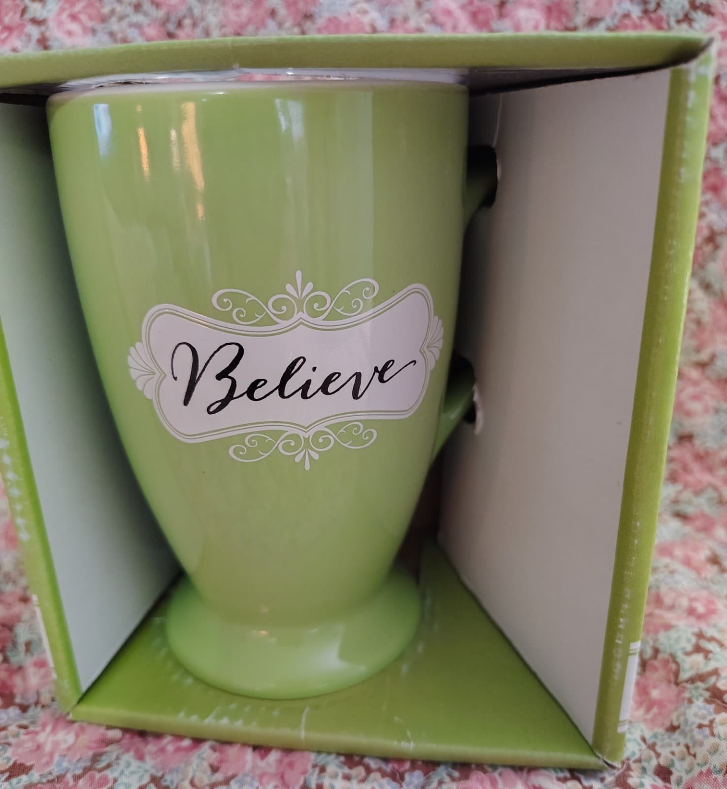 NIB Green Coffee Mug, Christian, The Lord Is With You