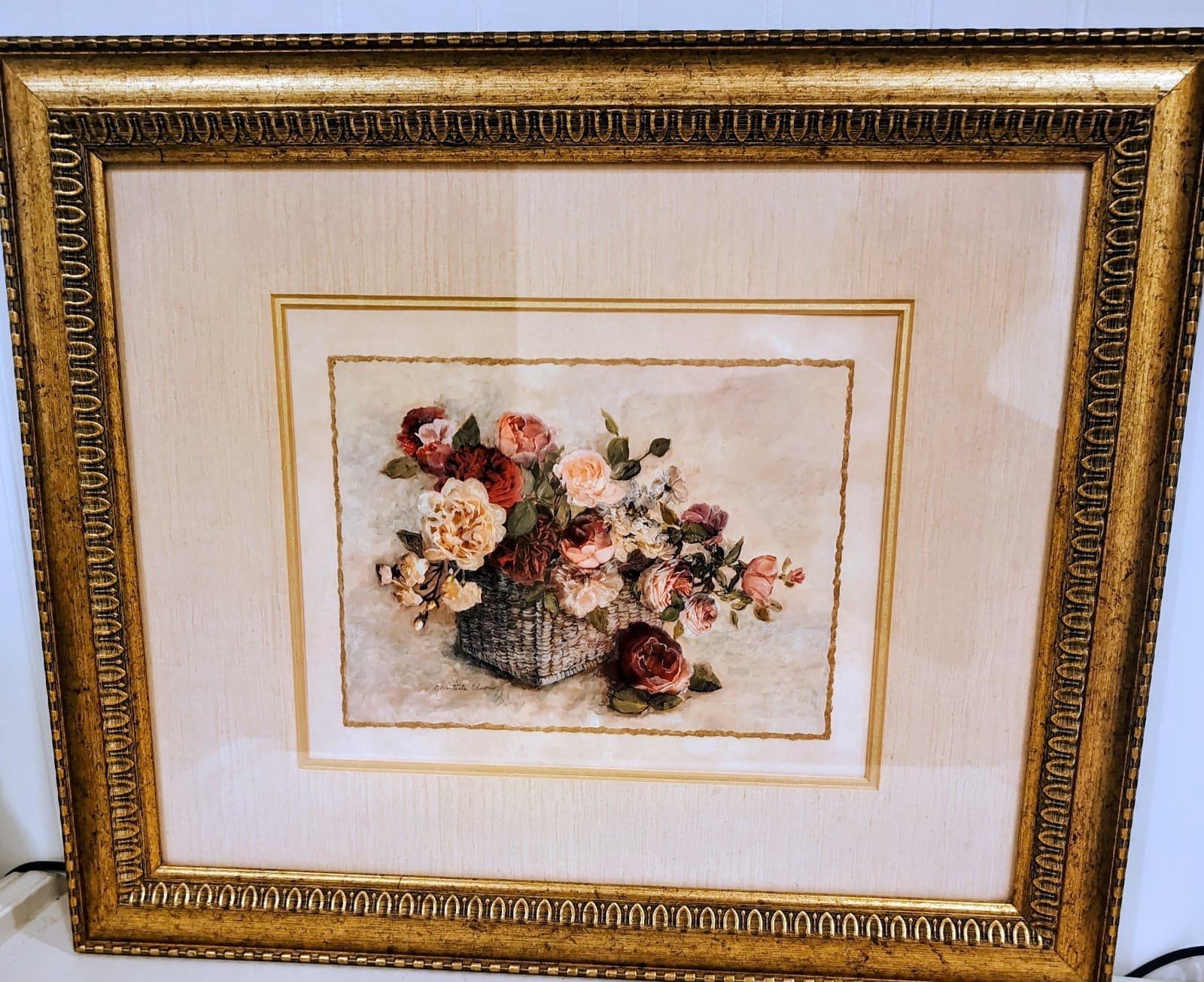 Gold Framed C. Winterle Olson Watercolor Reprint 17x14