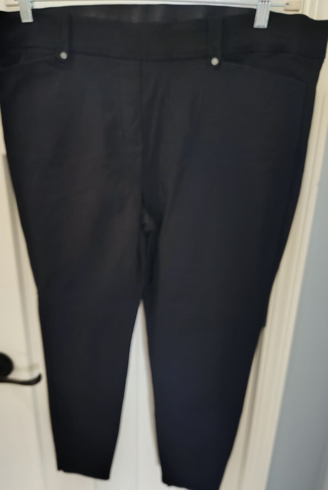 Maurices Black Dress Pants, Elastic Waist, Size XL Short