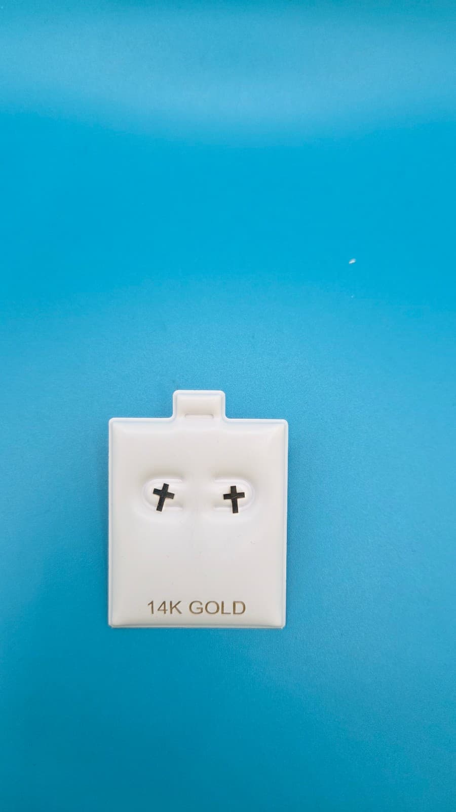 solid 14k Cross Stud earrings