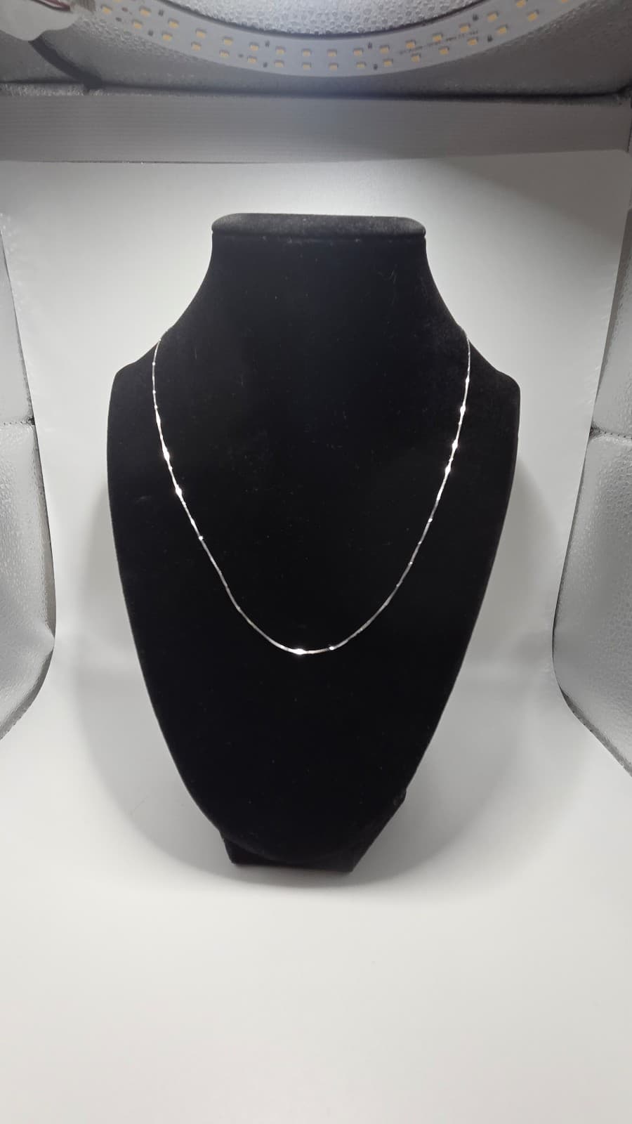 Solid 14k White Gold snake chain