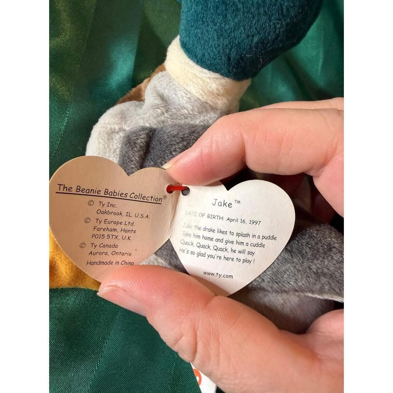 Ty Beanie Baby Jake the Drake Duck 1997 - Bundle Discounts Available!