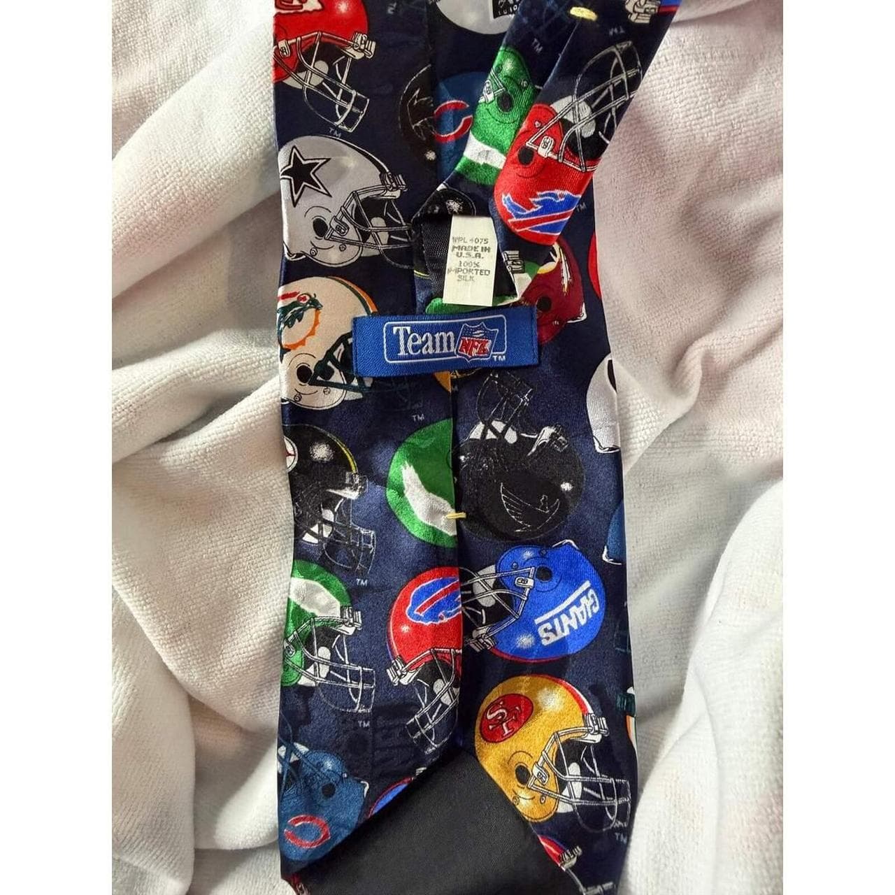 NFL Silk Tie with Football Helmets Design - Team Spirit
