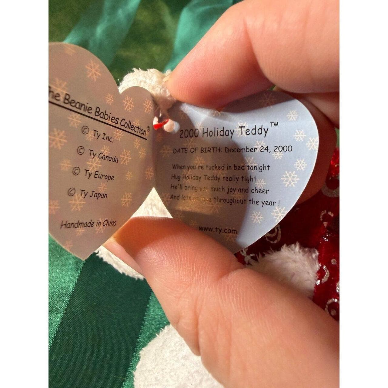 Ty Beanie Babies 2000 Holiday Teddy Plush - Perfect for Collectors