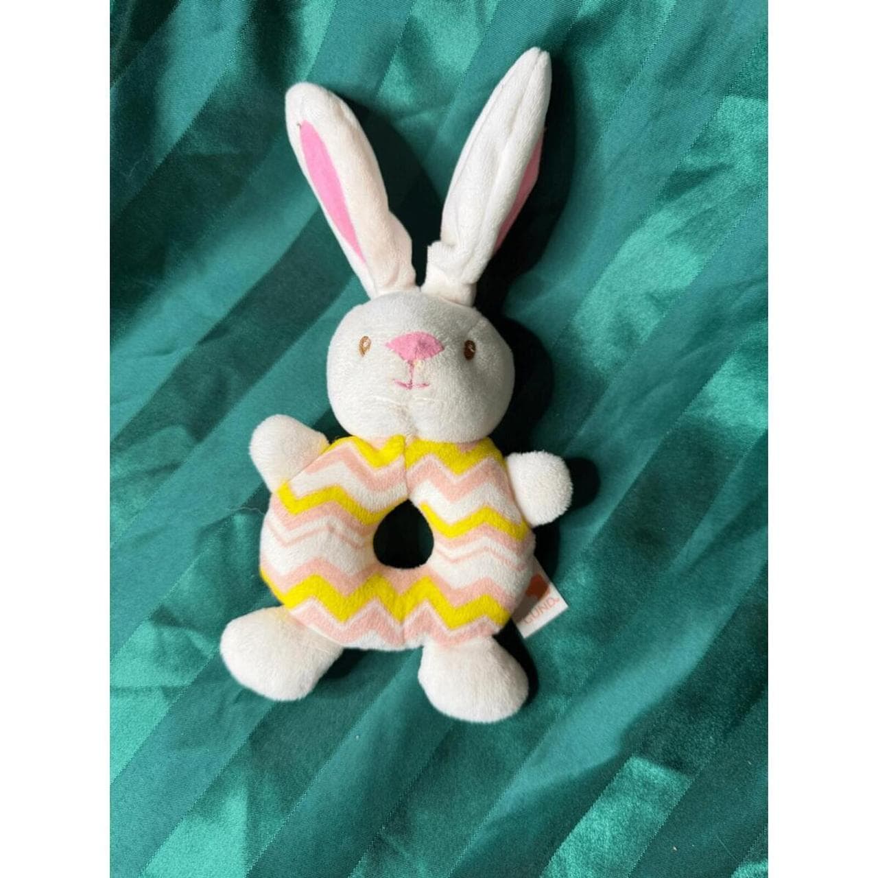 GUND Bunny Plush Ring Rattle Toy - Perfect for Little Hands