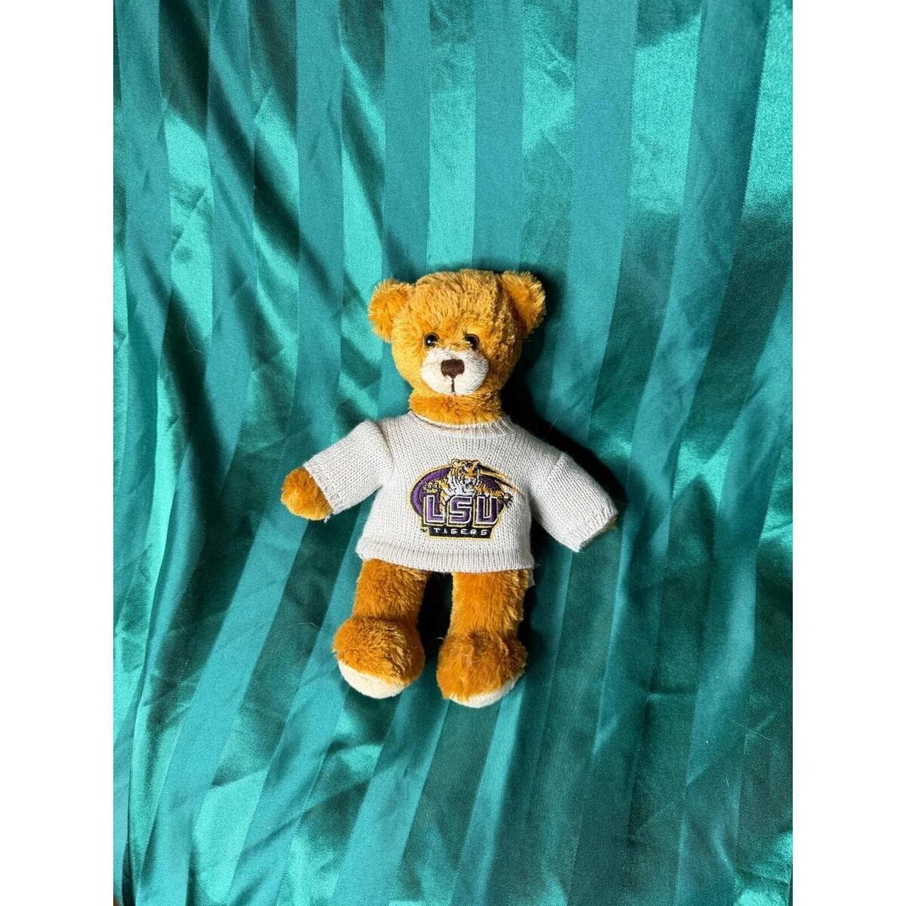 Plushland LSU Tigers Teddy Bear with Grey Logo Sweater