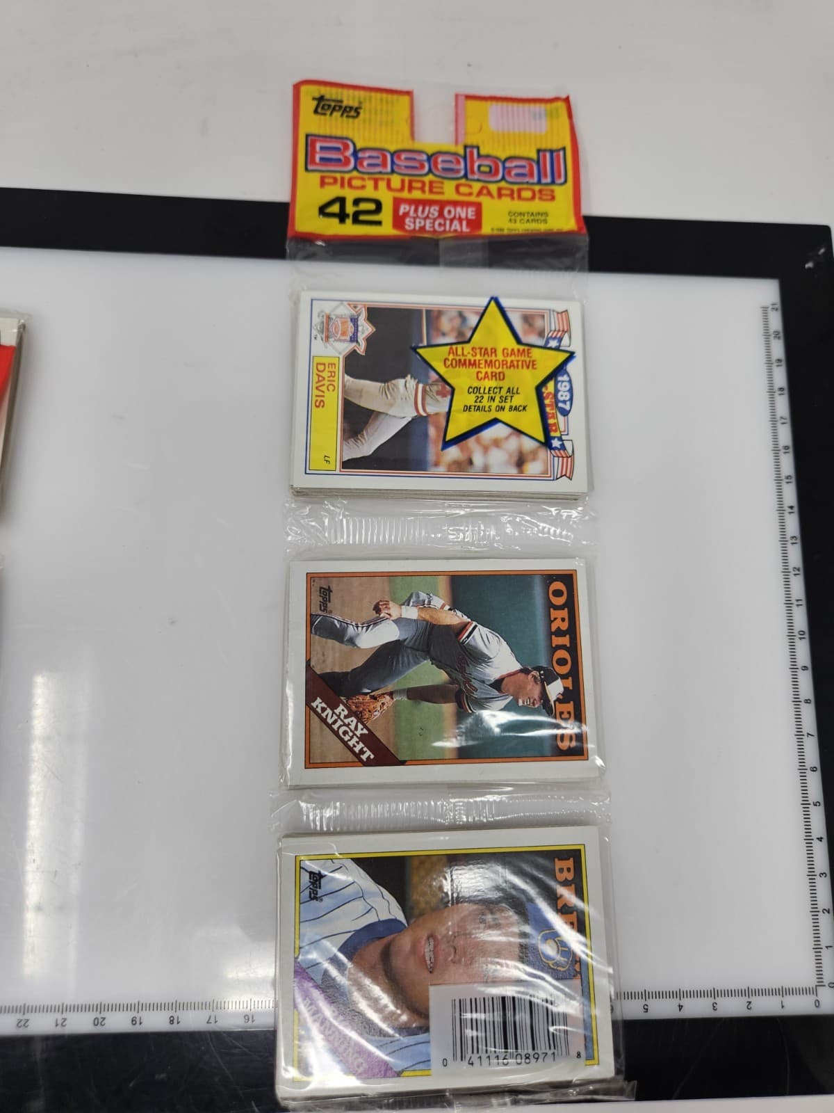 1988 Topps Baseball 42 Rack Pack Sealed Gary Carter All Star Card