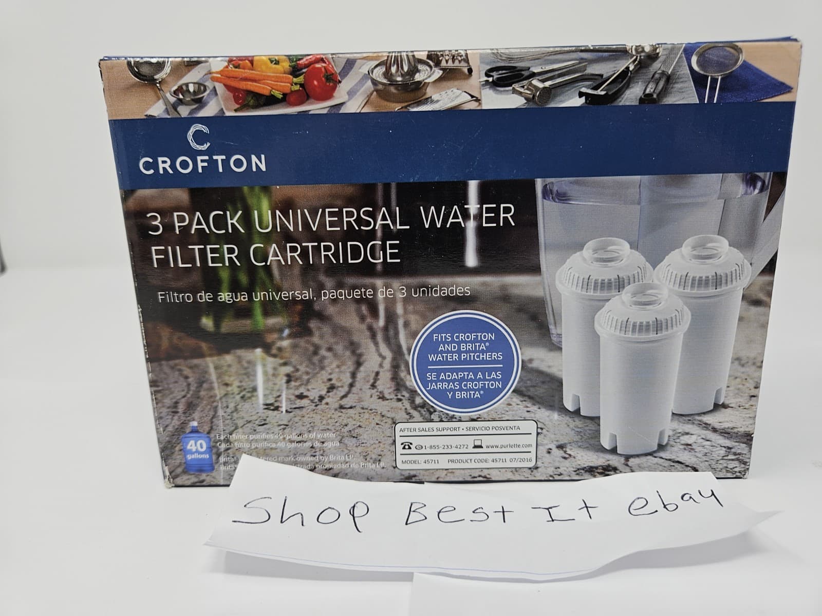 3 Pack (Crofton) Universal Water Filter Cartridges Sealed