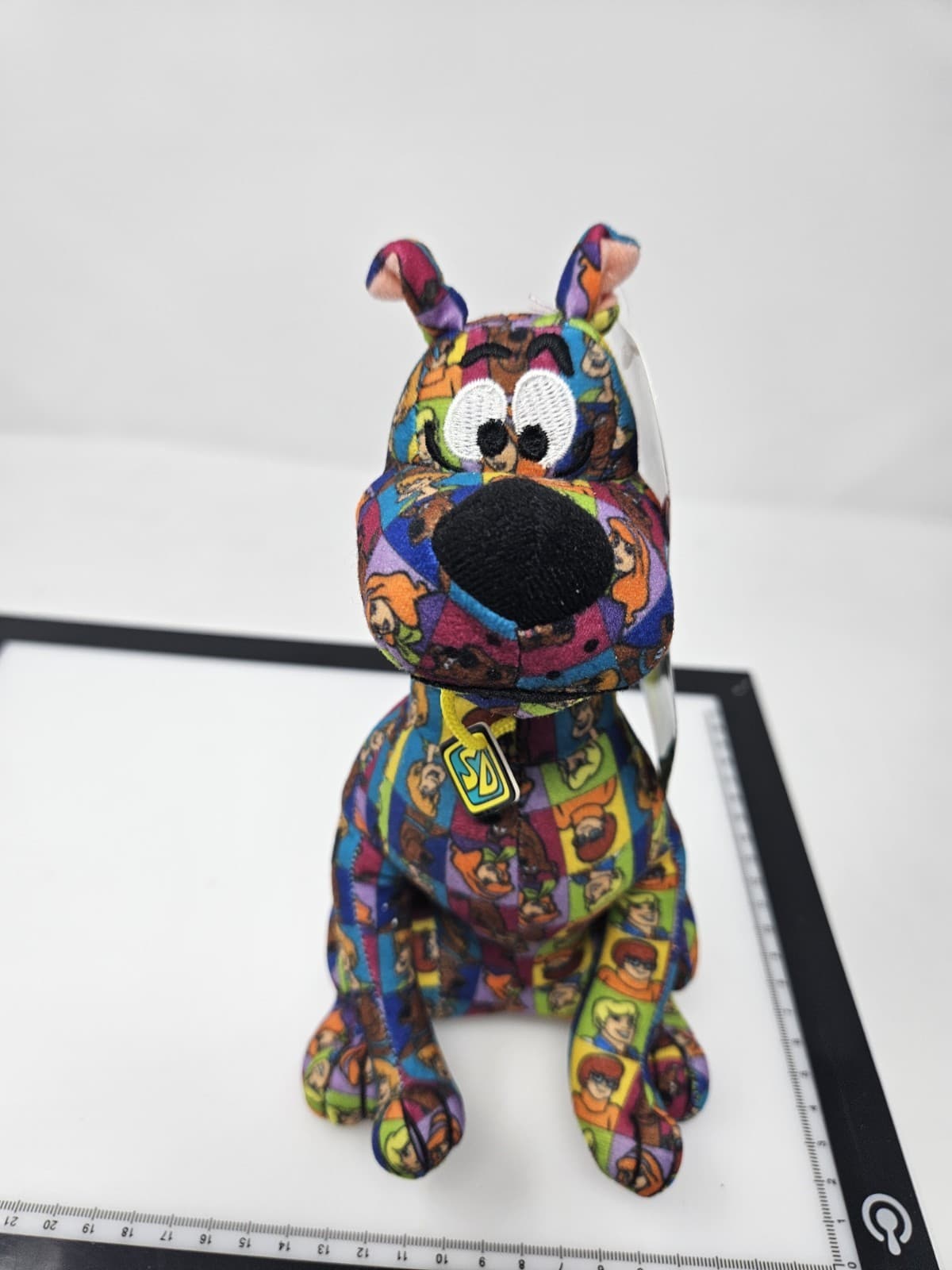 Rare & Unique 8" Scooby Doo Plush WB Multi Color patches With Tags