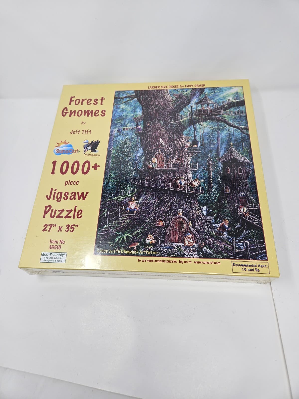 Forest Gnomes 1000 piece jigsaw puzzle by Jeff Tift, NIB