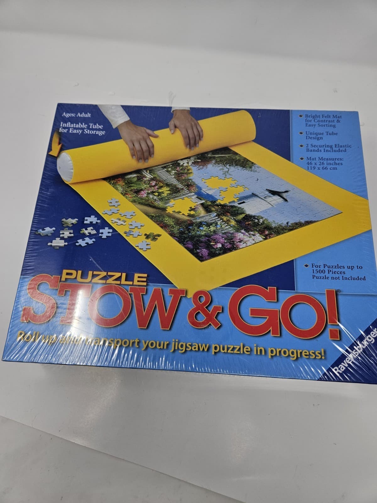 Ravensburger Puzzle Stow & Go Yellow Mat 46" X 26" Sealed
