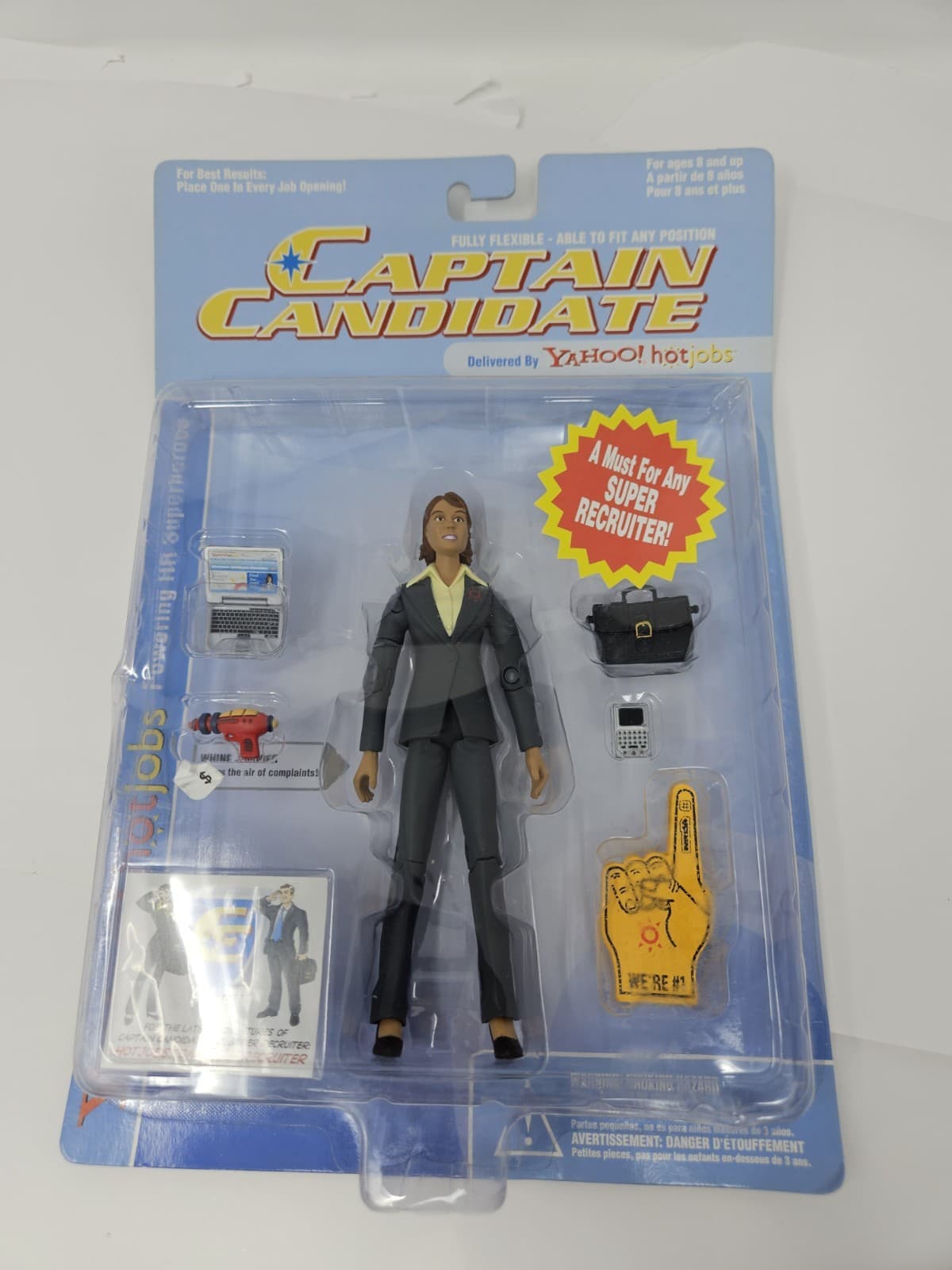 2006 YAHOO HOT JOBS - CAPTAIN CANDIDATE ACTION FIGURE, Sealed In Package