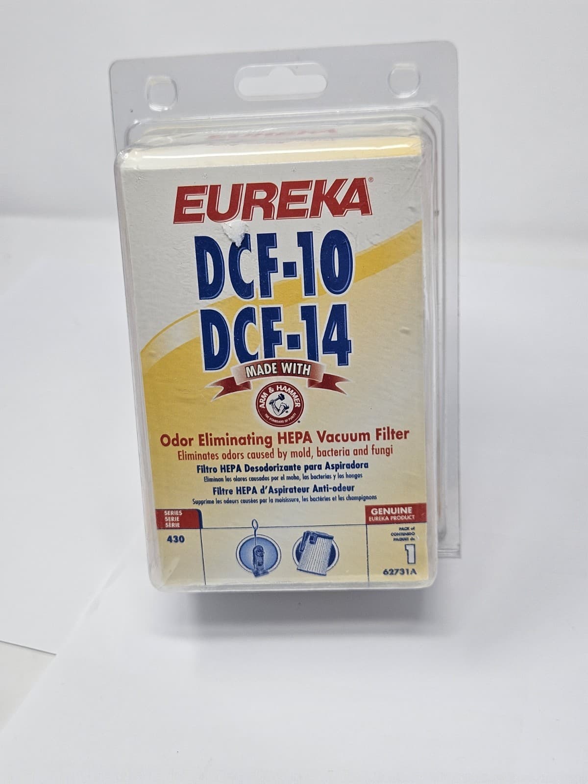 Eureka DCF-14 Vacuum Filter Serie 430 # 63731A Odor Eliminating Hepa In Box