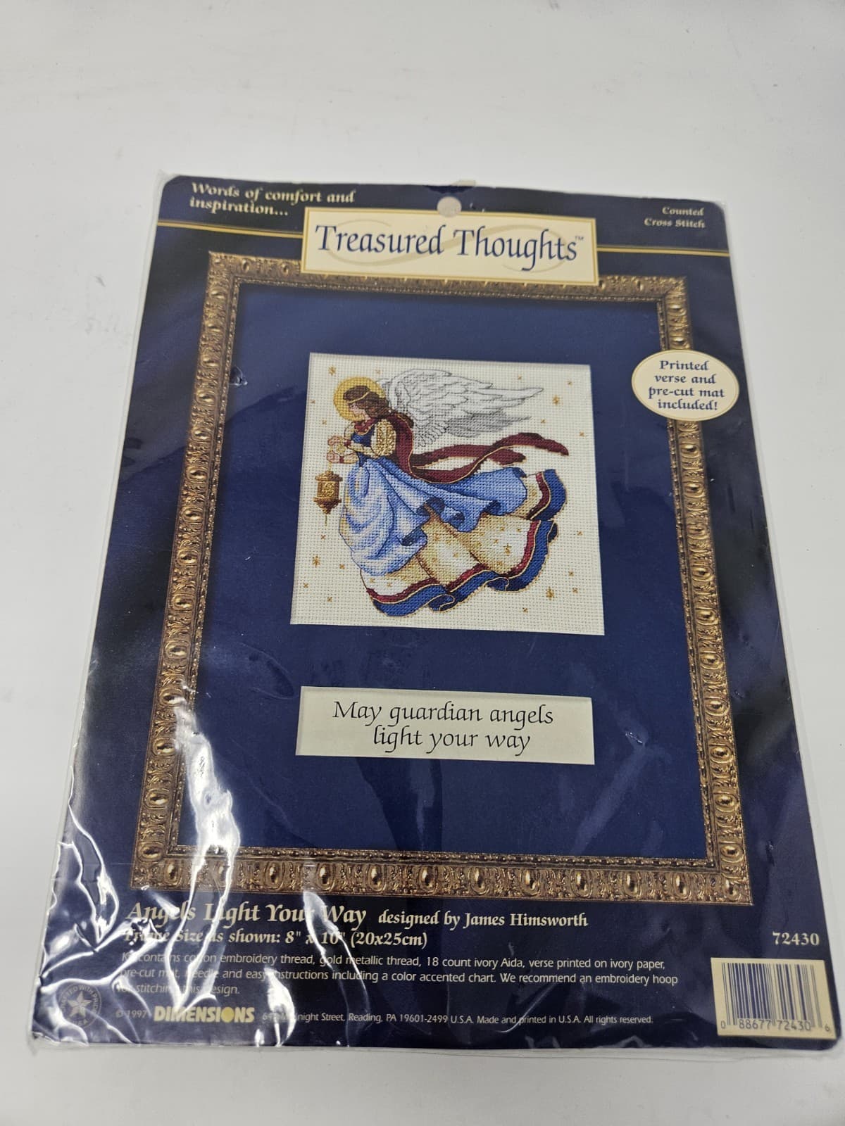 Dimensions Counted Cross Stitch Kit Guardian Angel Treasured Thoughts Sealed