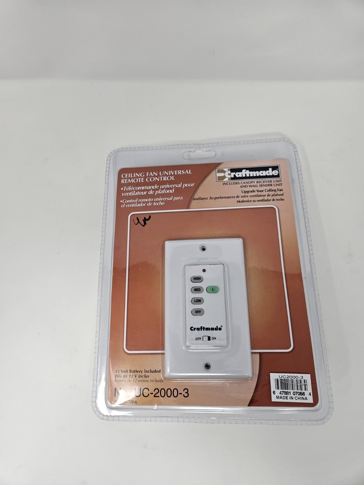 Craftmade Universal Intelligent Wall Control Only