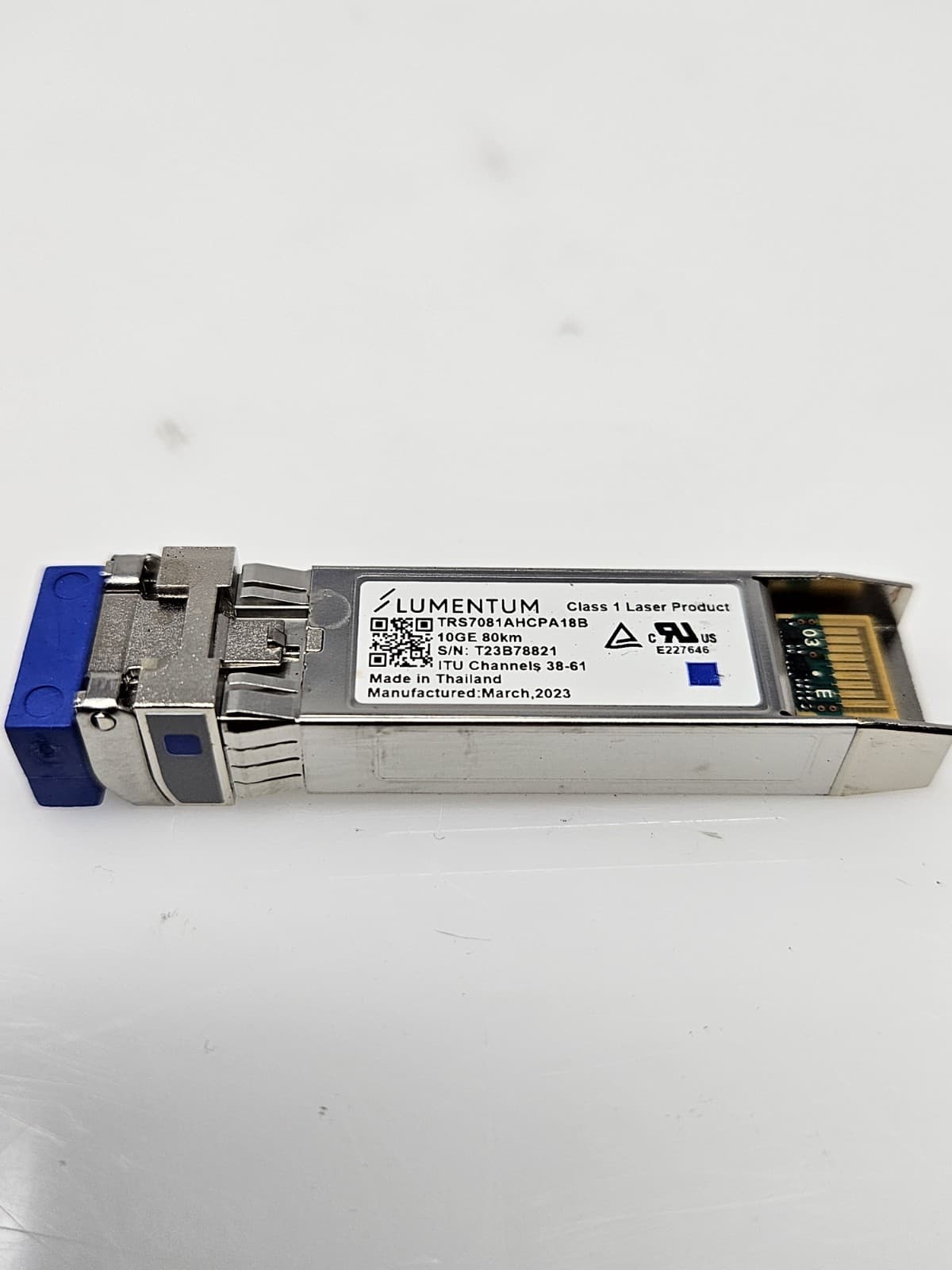LUMENTUM TRS7081AHCPA18B ENHANCED TUNABLE 10G 80KM OPTICAL TRANSCEIVER 10GBE