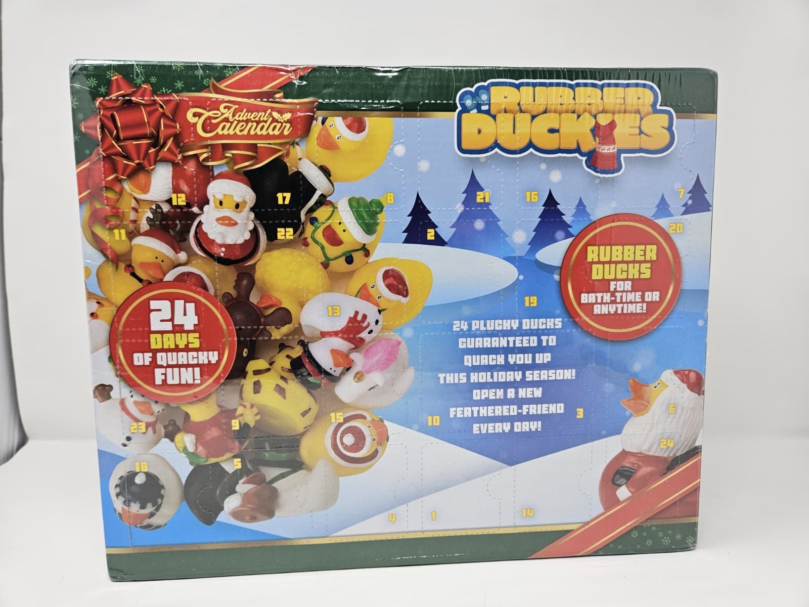 Advent Christmas Calendar 24 Days of Quacky Fun Rubber Duckies JoyIn Sealed