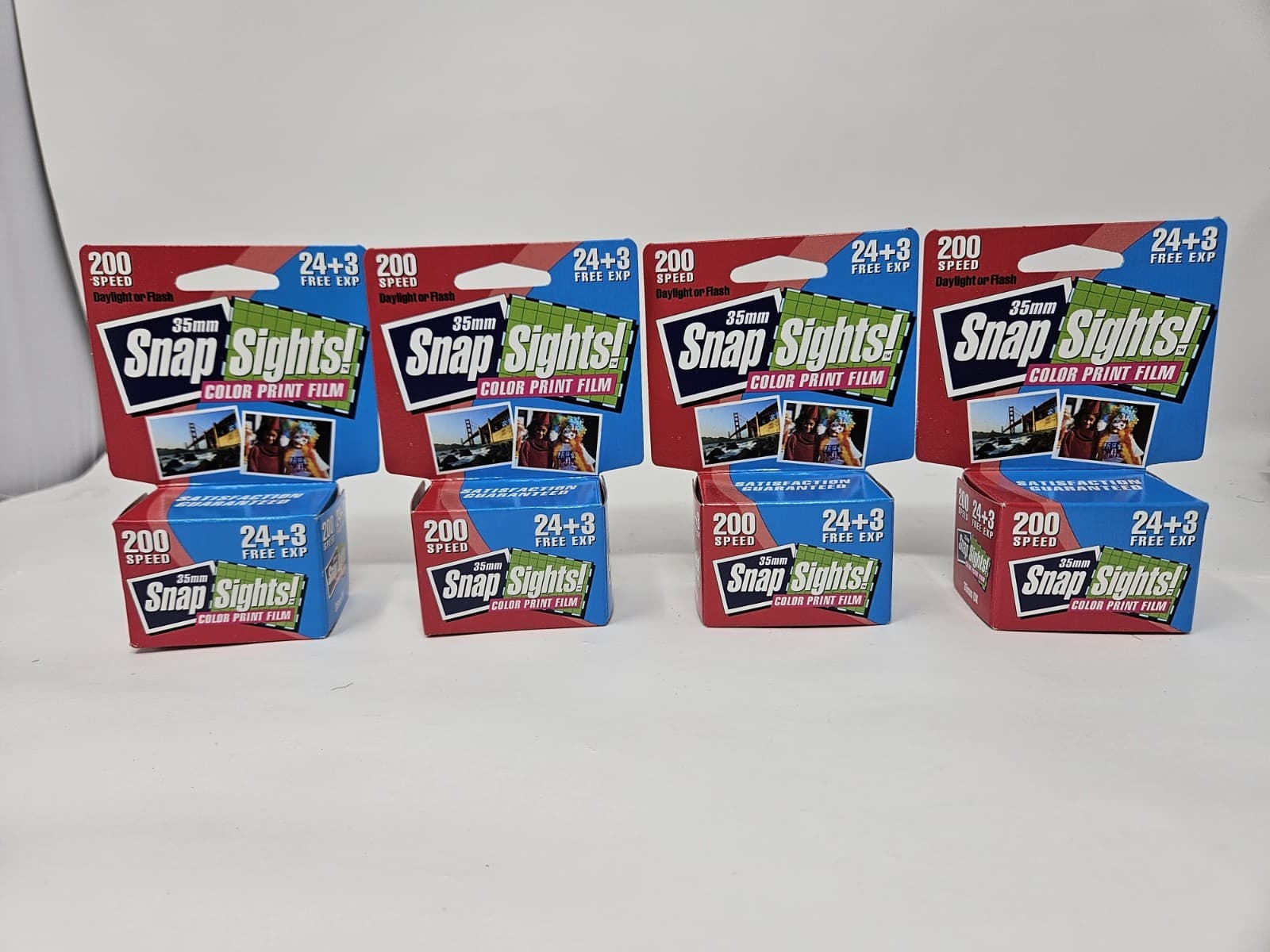 Vintage Snap Sights 35mm Color Film 200 Speed 24+3 NEW 4 Pack