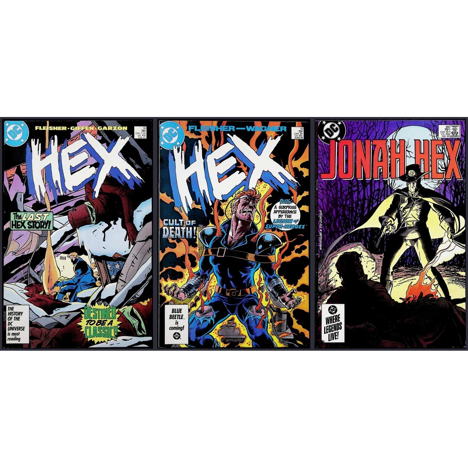 Jonah Hex #89 Hex #10 #18 Final Issue Last Hex Story DC 1987 Key 3x Lot