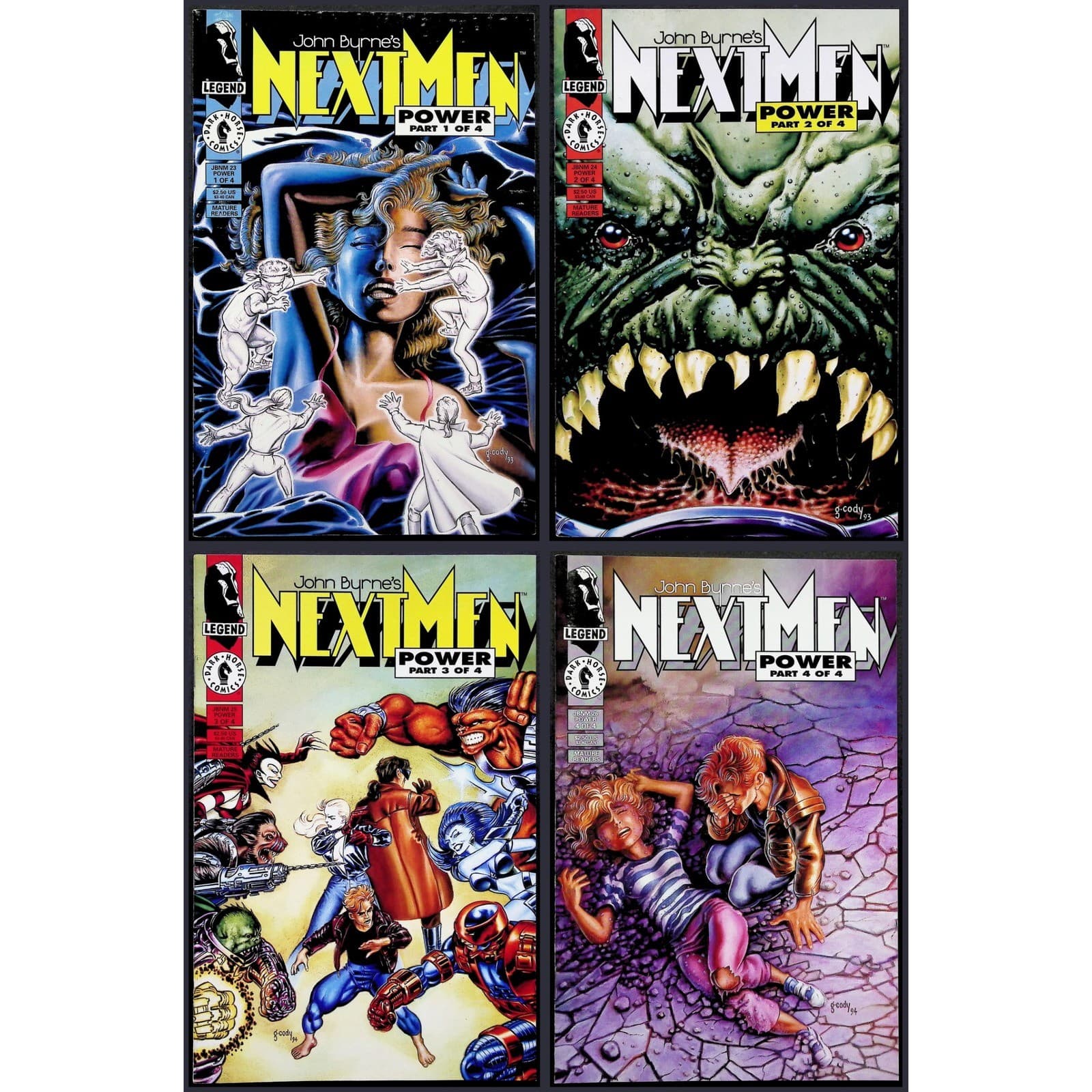 John Byrne's Next Men #23-27 Lot Complete Power Arc + Lies Part 1 Legend