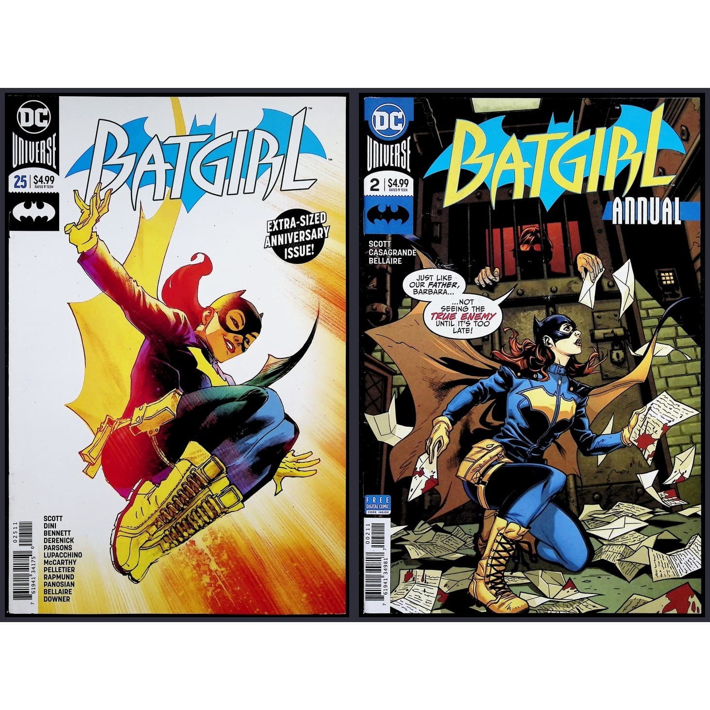 DC Comics 2x Comic Lot Batgirl #25 Anniversary and Annual 2