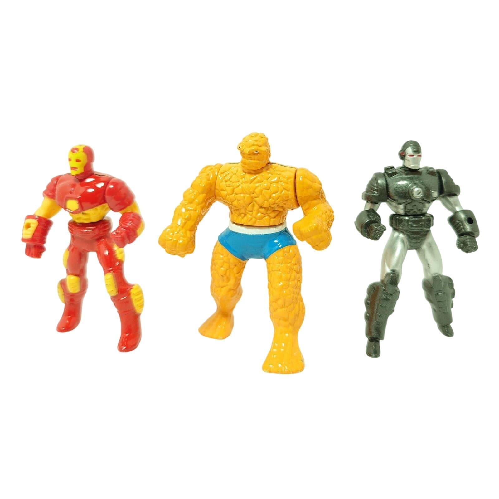 1995 Marvel Die-Cast Mini Figures Lot Iron Man Thing War Machine