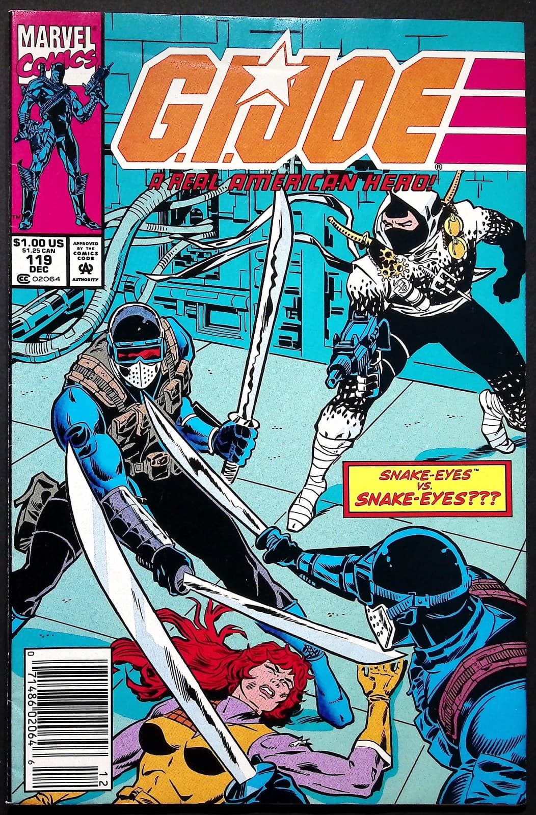 Vintage Marvel Comics G.I. Joe A Real American Hero #119 Newsstand Comic Book