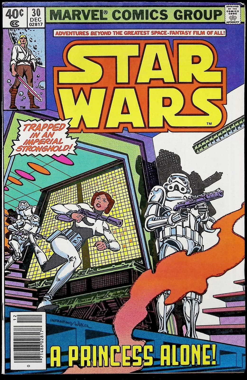 Vintage 1979 Marvel Star Wars Comic Book #30 A Princess Alone Leia Newsstand