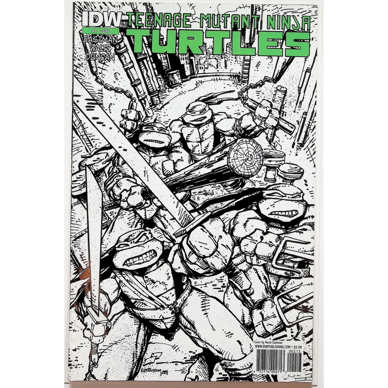 IDW Teenage Mutant Ninja Turtles Comic Book Issue #2 Eastman Duncan Cover