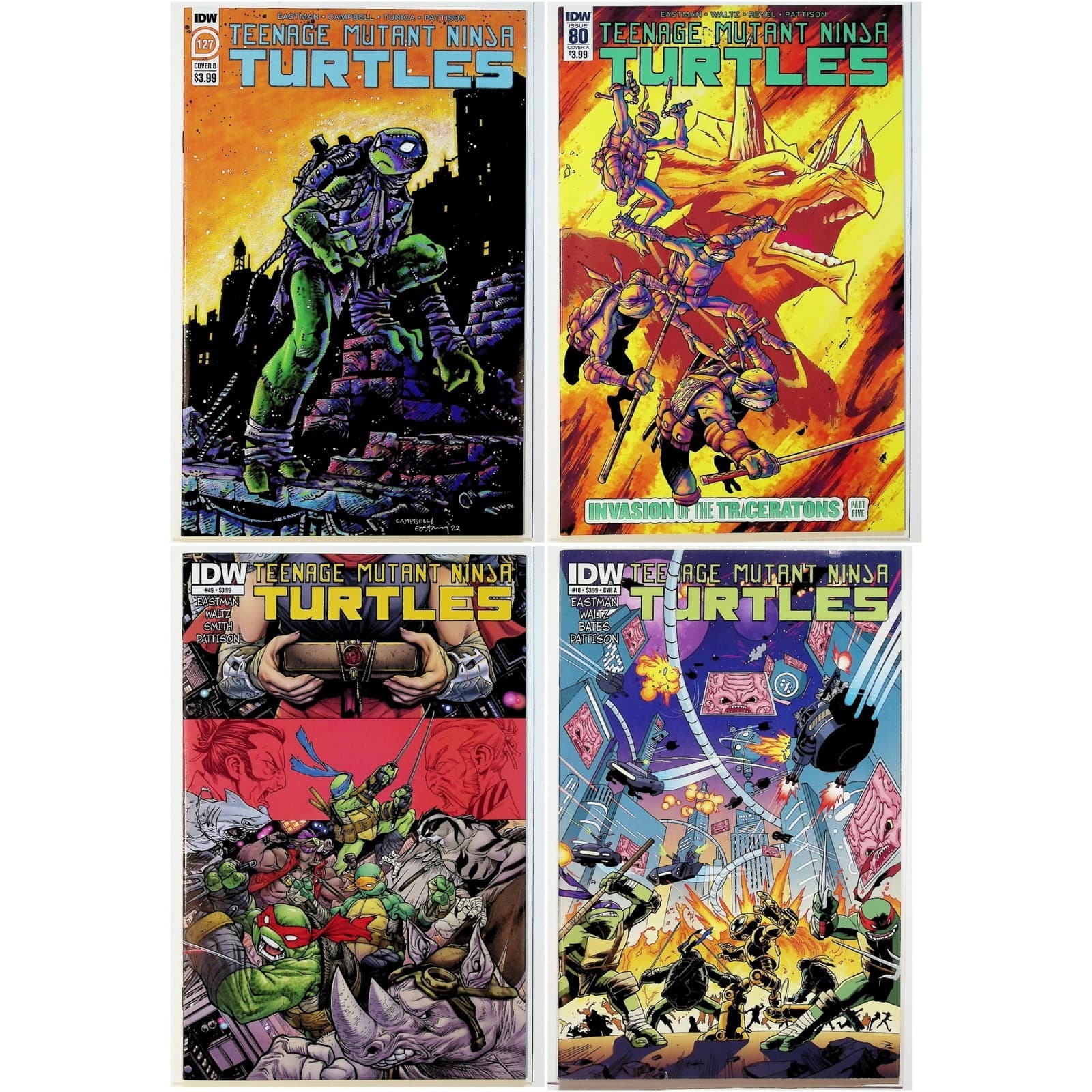 Teenage Mutant Ninja Turtles 4x Lot IDW 2017–2022 #48, #80, #118, #127 NM-