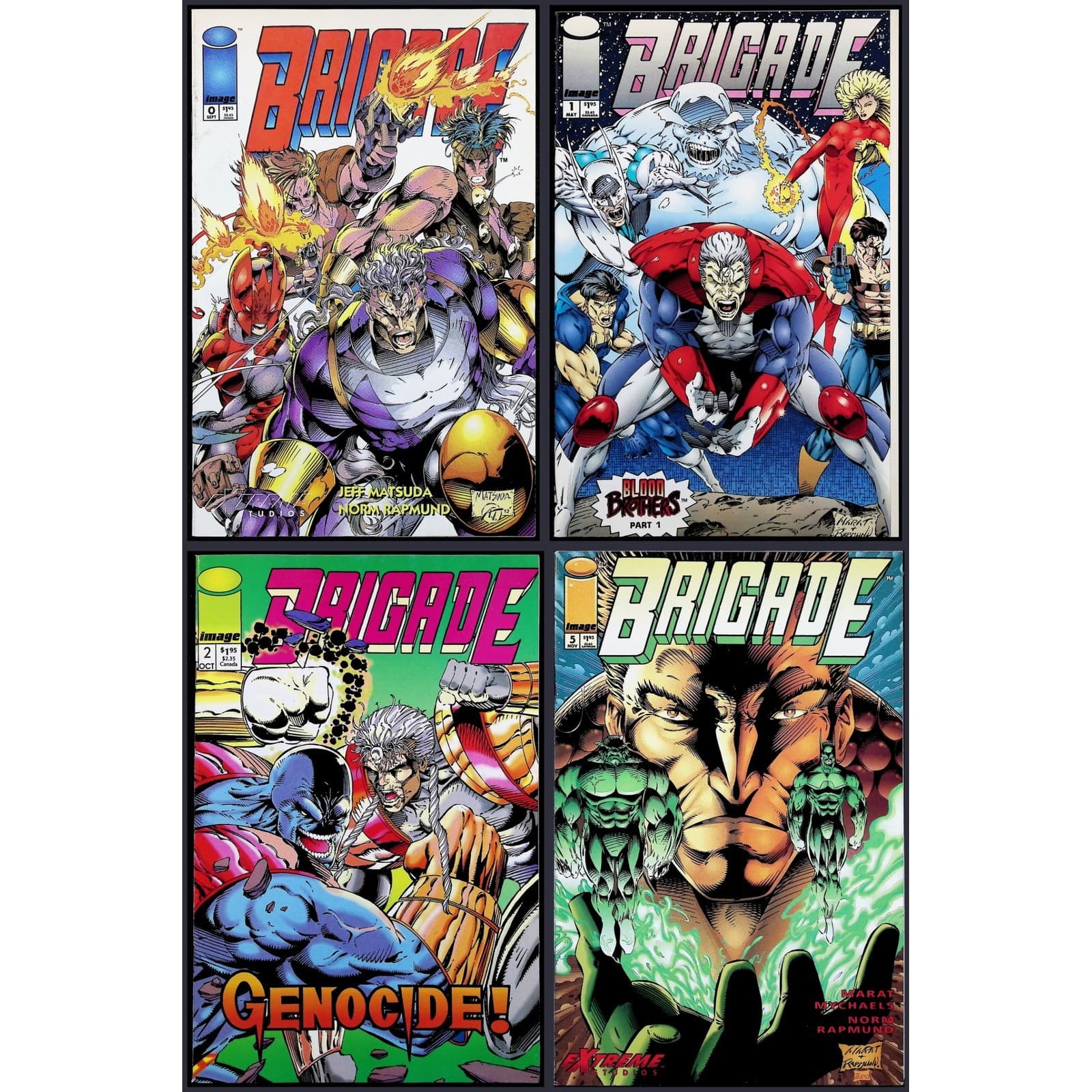 Brigade #0 1 2 5 Image Comics 1993 Rob Liefeld Comic Lot 4x Comic Lot