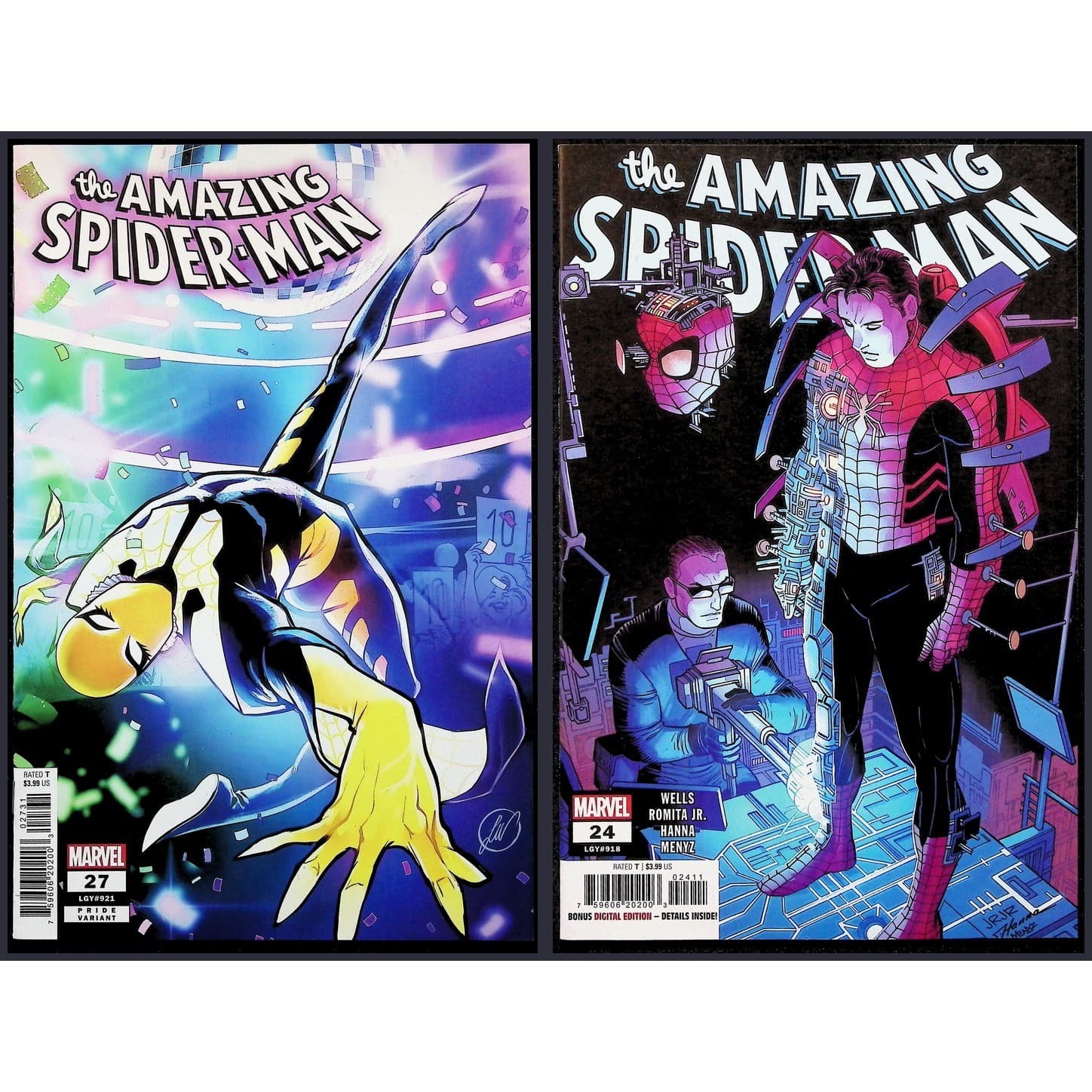 Amazing Spider-Man #24 27 Pride Variant Cover Marvel Comic Lot 2x Comic Lot